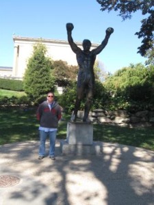 Jim by the Rocky statue. He wouldn't do the Rocky pose :)