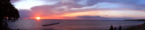 sunset over Lake Erie