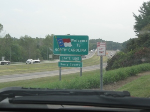 North Carolina State Line Sign